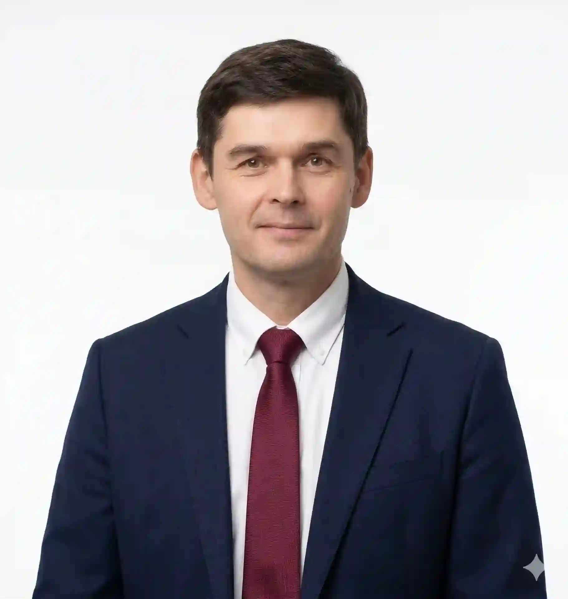 Man in suit with blurred face